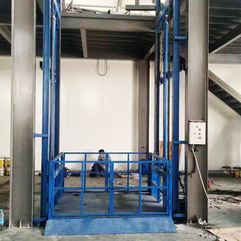 导轨式升降货梯厂家价格_8米2.5吨导轨式液压升降平台 链条式电动升降货梯_导轨式液压升降平台用于货物升降